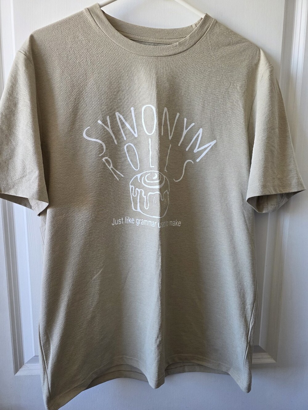 Synonym Rolls Graphic Tee - Beige Adult Unisex Shirt